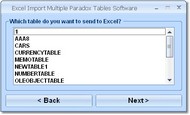 Excel Import Multiple Paradox Tables Software screenshot